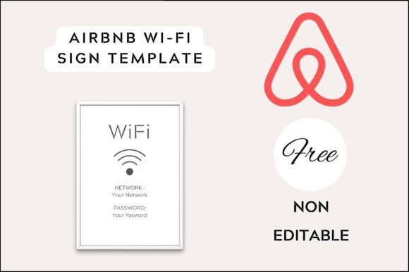 Airbnb Wifi Sign Template: A Must-Have Graphic Design Freebie