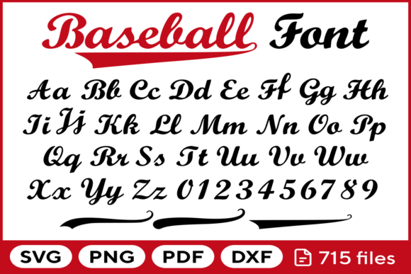 Baseball Font Svg Png Pdf Dxf Review