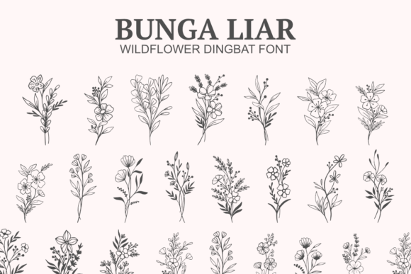 Bunga Liar Font for Etsy and Digital Products