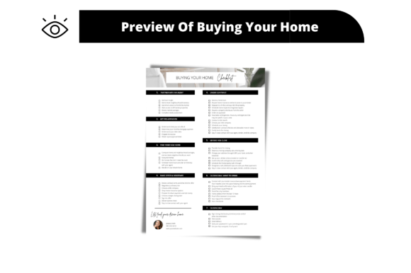 Buying Your Home Checklist Graphics & Freebies Review