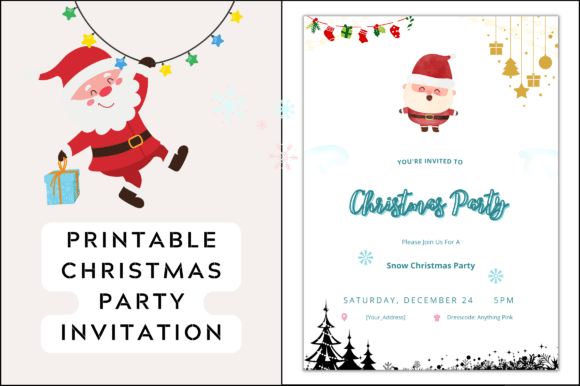 Christmas Invitation Template Review: Graphics & Freebies for Sellers