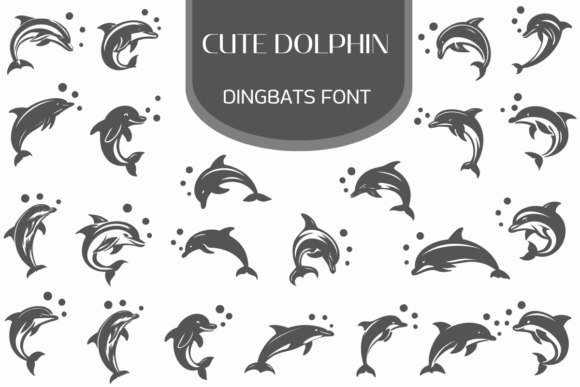 Cute Dolphin Fonts for Playful Editorial Design