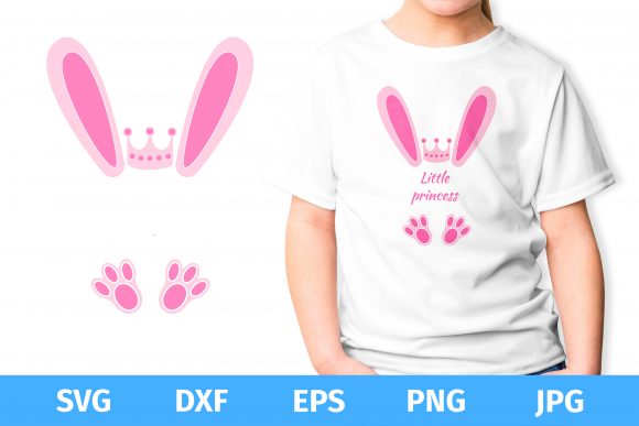 Easter Bunny Ears and Feet Graphics for Illustrations