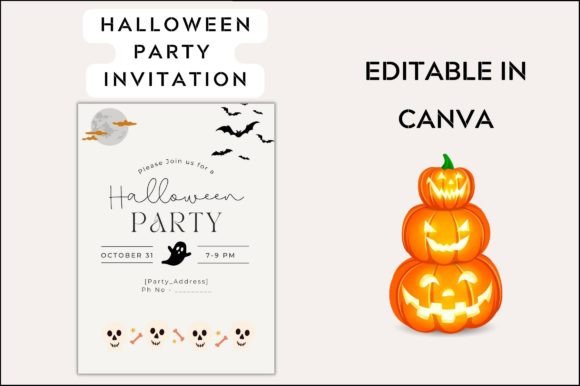Editable Halloween Party Invitation Graphics Review
