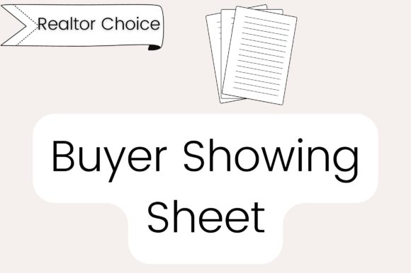 Editable Realtor Buyer Showing Sheet: Modern Graphics for Publishers