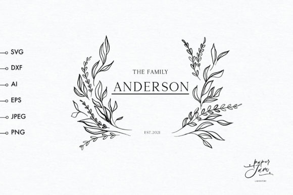 Flower Frame Monogram Svg for Crafts and Graphics
