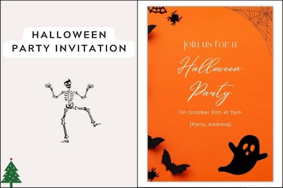 Halloween Party Invite PDF Sharable Graphics for Publishers