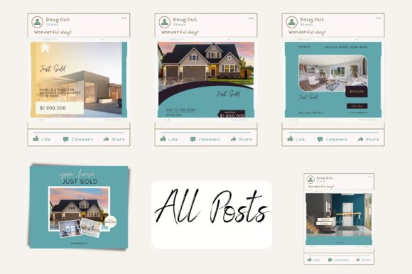 Just Sold Facebook Posts for Realtors: Premium Graphics for Crafters