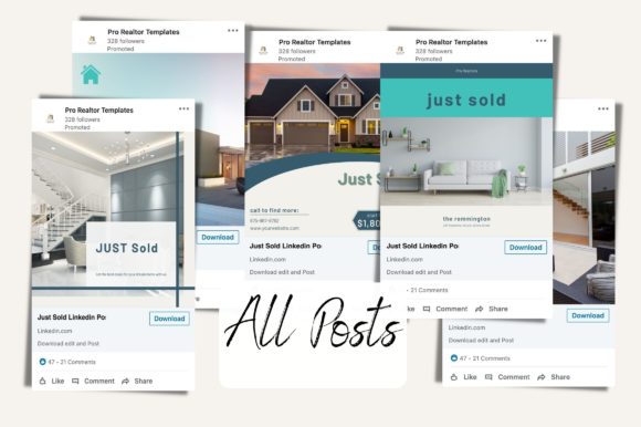 Just Sold Linkedin Template for Realtors: A Graphic Design Asset Review