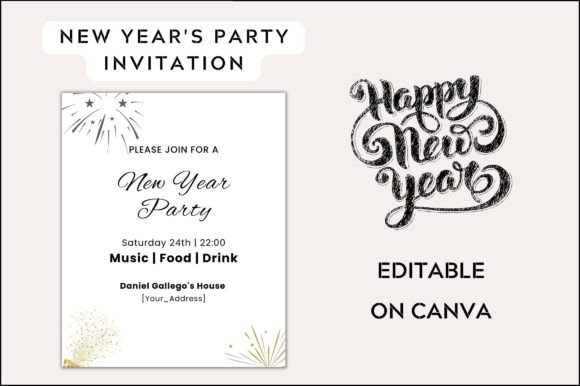 New Year Cake Cutting Invitation: Premium Graphics & Graphic Templates