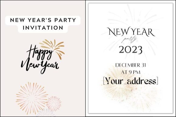 New Year Invitation for Friends Graphics Review