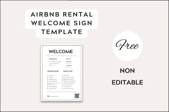 Printable Airbnb Welcome Sign Template: Graphics and Freebies for Publishers