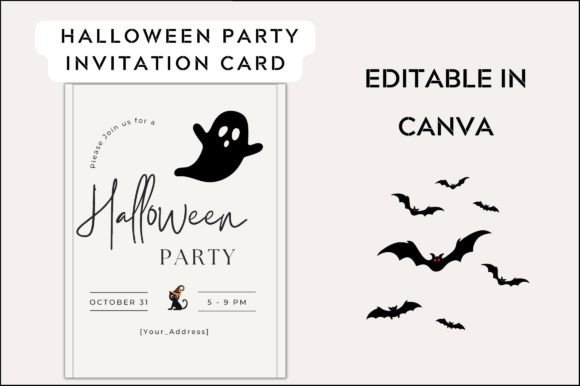 Printable Halloween Invitations Cards for Graphics & Templates
