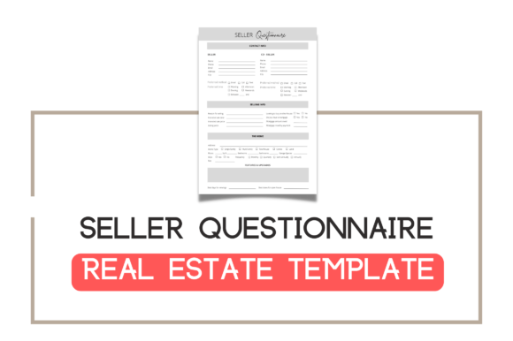 Realtor Seller Questionnaire Template: Premium Graphics for Modern Publishers