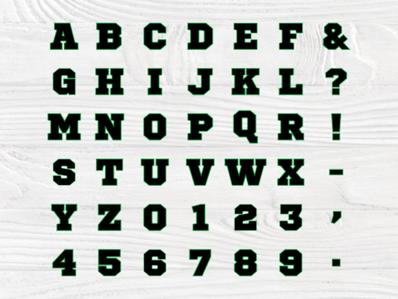 Sport Font, Varsity Font for Crafts and Graphics