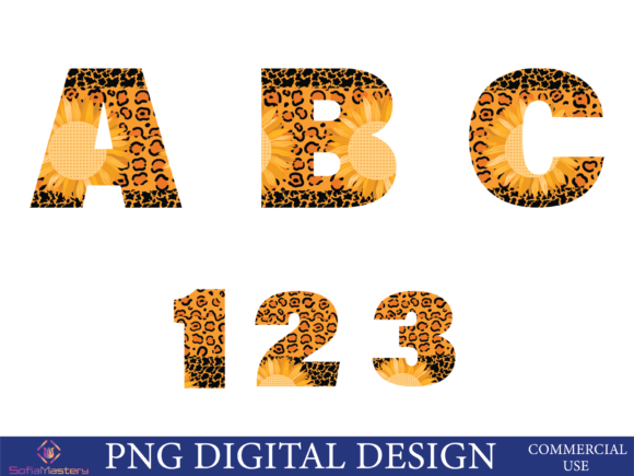 Sunflower Leopard Cheetah Font for Crafts and Graphics