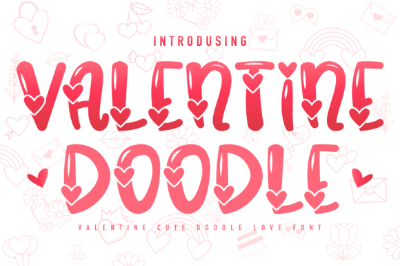 Valentine Doodle: A Cute Font for Embroidery Projects